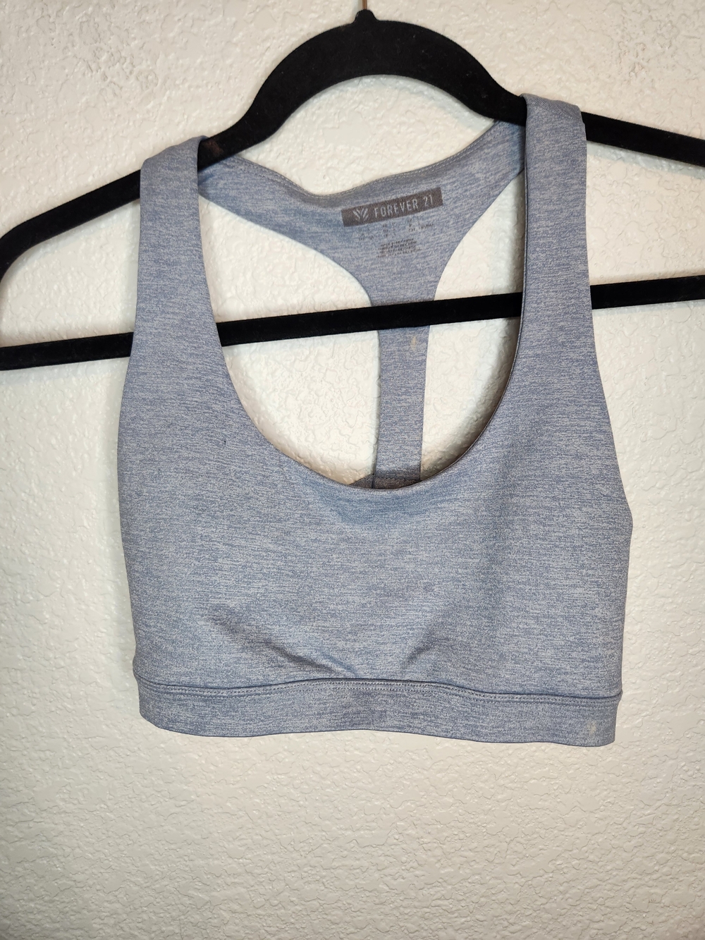 Forever 21 Heather Gray Racerback Sports Bra M
